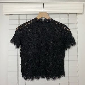 Zara TRF black lace top